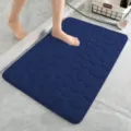 Geprägte Kiesel-Badematte, weiche saugfähige rutschfeste Bodenmatte für Bad und Dusche. - 40*38cm Abdeckung / Steinstruktur Navyblau
