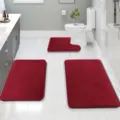 Memory foam bath mat 3-piece set, non-slip absorbent floor rug for bathroom home decor. - 40*50U+40*60 Two-Piece Set / Coffee