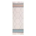 Nordisch ethnisch handgewebt Baumwolle Leinen Fransen Teppich geometrisch Bettvorleger - 60x130cm / Tiffany Frühstück