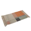 Geometric cotton linen hand woven rug Nordic style tatami mat for bedroom and living room - Industrial U