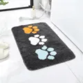 Alfombrilla suave con huella de pata, felpudo antideslizante absorbente para entrada y baño. - 40*60cm / Tres huellas