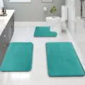 3-piece memory foam bathroom rug set, soft absorbent non-slip bath mats for home - 40*50U+40*60 Two-Piece Set / Green
