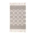 Bohemian cotton linen woven fringe rug mat, ethnic decorative carpet for bedroom living room. - 60*90cm / Sailiya