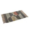Nordic Cotton Linen Woven Floor Mat Geometric Area Rug with Tassels for Living Room - Industrial Y