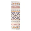 Nordic ethnic style woven cotton linen runner rug geometric pattern bedside floor mat - 60*90cm / Salya
