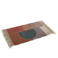 Nordic geometric cotton linen floor mat, hand-woven tassel rug for living room and bedroom. - Industrial G