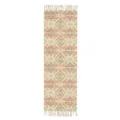 Bohemian woven cotton runner rug geometric bedside carpet with stylish tassel fringe - 60*90cm / Yindifei