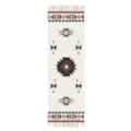 Nordic ethnic style geometric pattern cotton linen runner mat with fringe for bedroom and door - 60*90cm / Boliwei