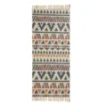 Nordic bohemian woven cotton linen rug with geometric patterns and tassels for bedroom decor. - 60*90cm / Contrast Color
