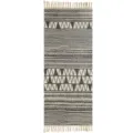 Nordic ethnic style geometric cotton linen rug with tassels for bedroom and bedside decor - 60*90cm / Zebra