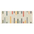 Nordic cotton linen woven tassel rug geometric bedside floor mat for bedroom and living room - 60*90cm / Hengtiao