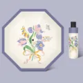 Automatic UV protection umbrella with Monet purple garden floral print, three-fold manual design. - Manual Inverted 8 Ribs / Purple Monet Garden