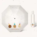 Paraguas plegable automático lindo con protección UV y dosel de protección solar. - Paraguas Automático de Tres Pliegues / Patrón de Mascotas Monstruo