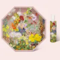 Paraguas plegable de pintura al óleo automática protección UV diseño floral rosa - 306 Automático / Floral Rosa
