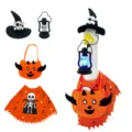 Halloween Vestito Oca da Portico 23 Pollici Costume Scheletro Mantello Zucca Set - Adatto 23 Pollici / Stile Strega Lanterna di Teschio (Set da 4 pezzi)