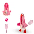 7-inch desktop goose sports tennis outfit set, cute pink hoodie and toy accessories. - Pink Hoodie Tennis Set / Suitable for 7 inches