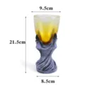 Harz Drachenklaue Kelch Detailansicht, Halloween Gothic Stil Glas Weinglas Nahaufnahme. - GN-9227