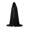 Schwarze Samt Kapuzenumhang Kinder Erwachsene Halloween Kostüm Cosplay langer Umhang neu - 130cm / Schwarz