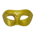 Mascarada dorada con purpurina para mujer, mascara de media cara para fiesta y baile. - Dorado
