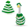 Weihnachtsbaum Kostüm für 23 Zoll Veranda Gans, inklusive grünem Umhang und Sternenhut. - Passend für 23 Zoll / Grün
