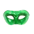 Green glitter masquerade half-face mask for party costume and holiday celebration props - Green