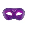 Purple masquerade mask with glitter patterns, perfect for costume parties and festive events. - Purple