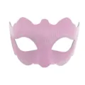 Pink PVC masquerade half face mask for carnival party costume dress up and Halloween events - Pink