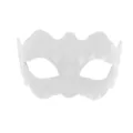 White PVC diamond masquerade mask for Halloween party and cosplay events. - White