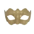 Gold masquerade mask with diamond texture, perfect for Halloween party and cosplay props. - Gold