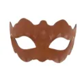 Máscara de PVC marrón con patrón de rombos para fiesta de Halloween cosplay accesorio - Naranja