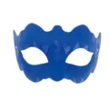 Máscara de mascarada de PVC azul con patrón de rombos, ideal para Halloween y cosplay. - Azul