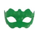 Máscara de mascarada de PVC verde con patrón de rombos para fiesta de Halloween y cosplay. - Verde
