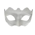 Máscara veneciana de media cara de PVC plateado para fiesta de carnaval y baile de máscaras - Plateado
