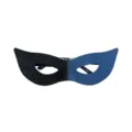 Schwarz und blau Halbgesicht Maskerade Maske mit Block Stein Noppen Textur für Party. - Schwarz Blau