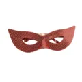 Rote Maskerade Maske Party Brille Halbgesicht metallische Textur Kostüm festliche Veranstaltung - Rot