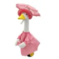 23 inch veranda gans regenjas decoratie set, schattige gazon standbeeld met roze jurk paraplu - Geschikt voor 23 inch / Roze Sieradenset