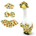 Zonnebloem bikiniset voor 23-inch veranda gans standbeeld, inclusief hoed, top en rok. - Geschikt voor 23 inch / Zonnebloem Set