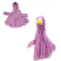 Purple fuzzy monster porch goose costume set for lawn ornament and outdoor garden decor. - Suitable for 23 Inches / Purple