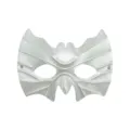 Silver bat half mask for Halloween cosplay party, stylish masquerade eye mask dress up. - Silver