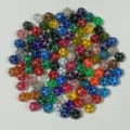 Sammlung bunter 20-seitiger D20-Würfel mit verschiedenen Texturen für Tabletop-RPG-Spiele - 20-seitig Zufällig Gemischte Farben
