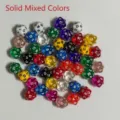 Sammlung bunter 20-seitiger polyedrischer D20 Würfel für Tabletop RPG Brettspiele - 20-seitig Einfarbig Gemischte Farben