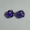 Translucent purple 20-sided polyhedral D20 dice for tabletop RPG games and gaming - Amethyst