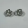 Glitzernde graue 20-seitige D20-Würfel für Tabletop-RPG-Spiele und Brettspiele Set - Glitzer Transparent Weiß