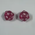 Transluzente magentafarbene Glitzer-D20-Würfel für Tabletop-Brettspiele, 20-seitig - Glitzer Transparent Rosarot
