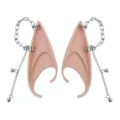 Punk Stil Quaste Kette Elfe Latex gefaelschte Ohren fuer Cosplay Party Foto Requisiten. - Einheitsgröße / Elf Ohren - Glockenkette