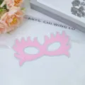 Pink sequin masquerade half face mask with cute eyelash design for party dress up cosplay. - Pink Sequin Mask Style 2