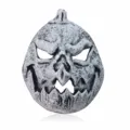Halloween scary pumpkin skeleton PU foam mask for party costume holiday dress up props - Silver Pumpkin Head