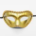 Goldene Maskerade Maske Halloween Party Halbgesicht Kostüm Venezianischer Ball Zubehör - Flache Oberkante - Gold