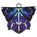 Sterrenhemel vlindervleugels cape sjaal voor vrouwen cosplay toneelvoorstelling kostuum. - Sterrenhemel Donkerblauw