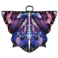 Starry butterfly cape shawl galaxy wings halloween cosplay costume stage performance prop outfit - Starry Pink Purple